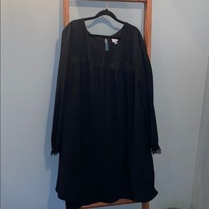 a.new.day shift dress with lace detail